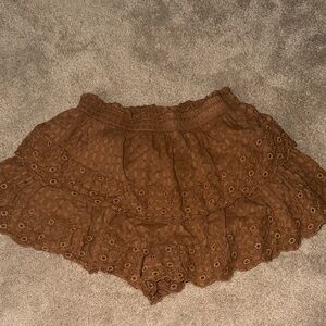 American Eagle Brown Eyelet Women's Skort